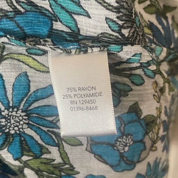 CJ Banks Floral Print Button Up Blouse - Picture 4 of 4